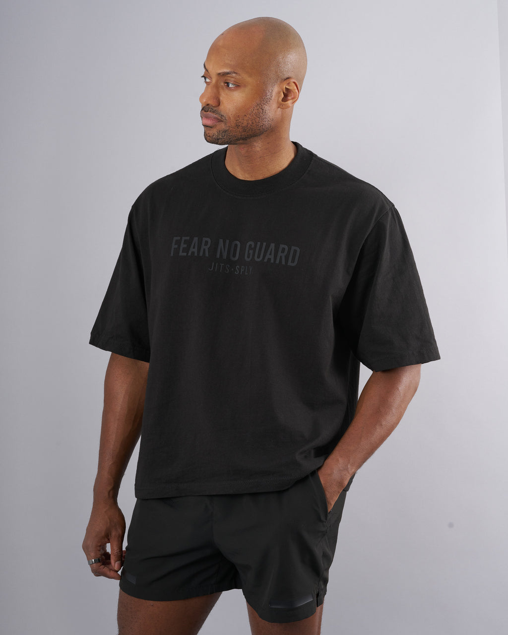 Fear No Guard - Oversized Black T-Shirt