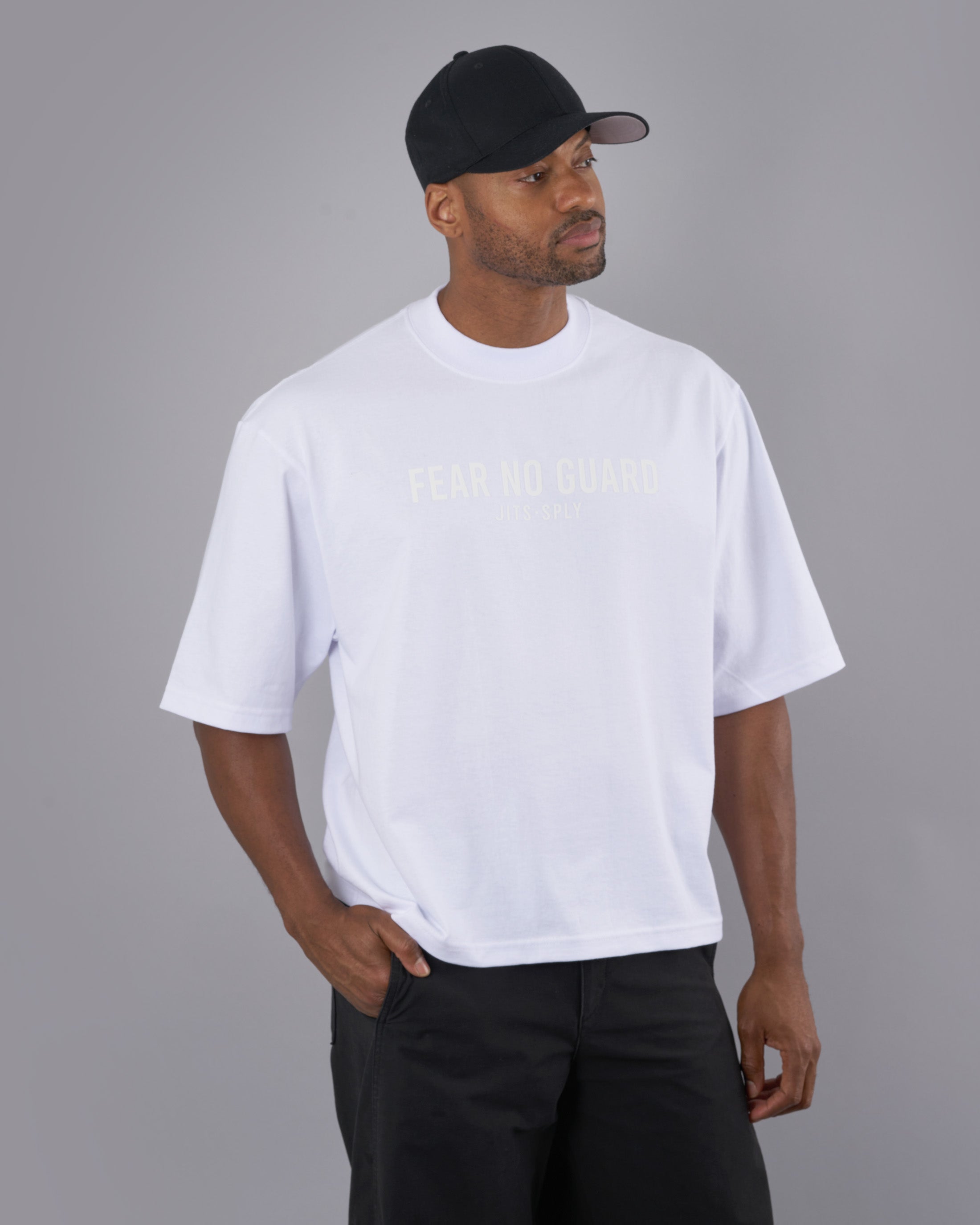 Fear No Guard - Oversized White T-Shirt