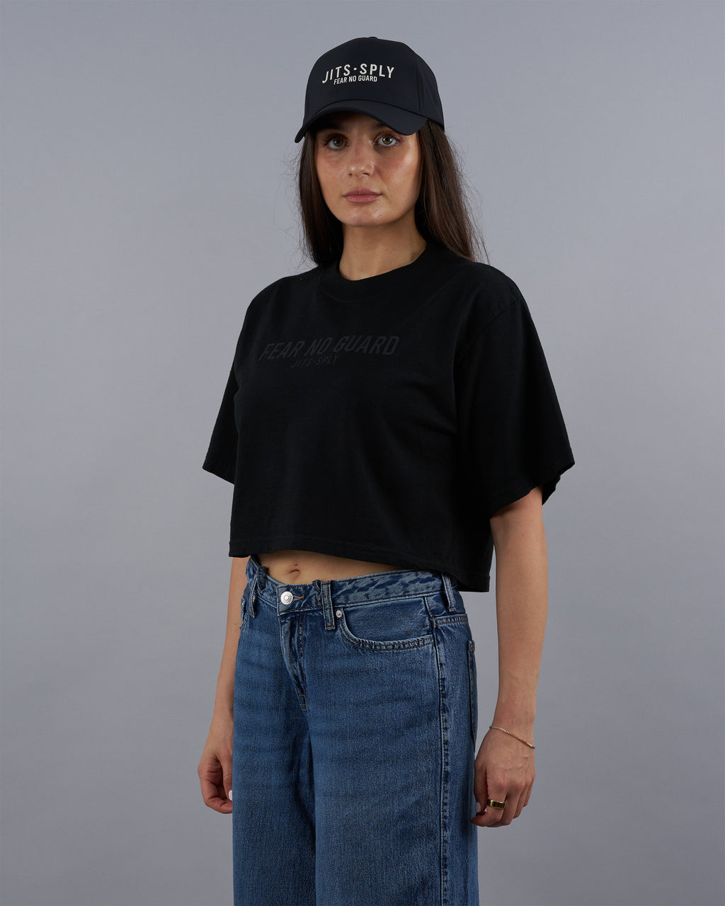 Fear No Guard - Black Crop Top