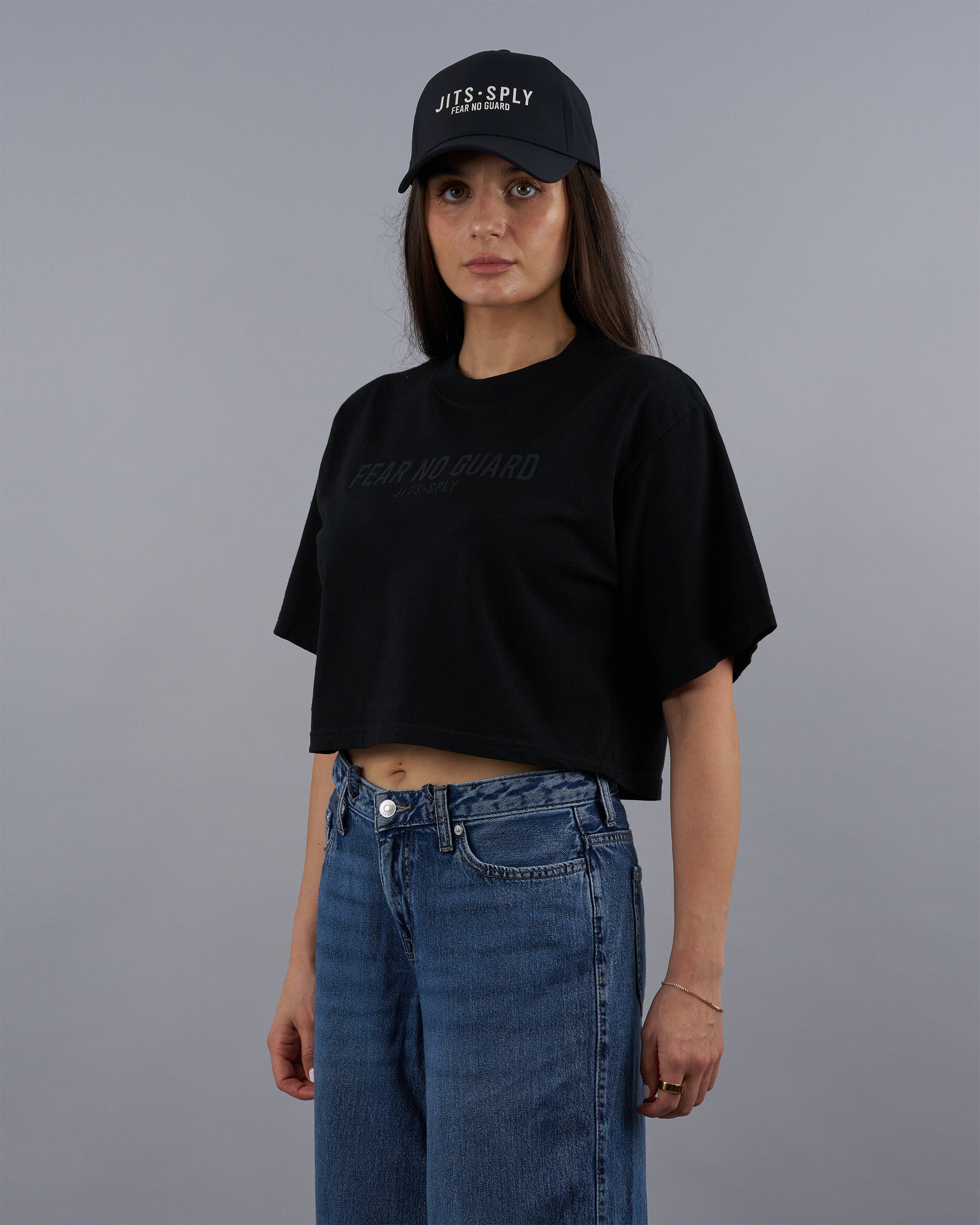 Fear No Guard - Black Crop Top