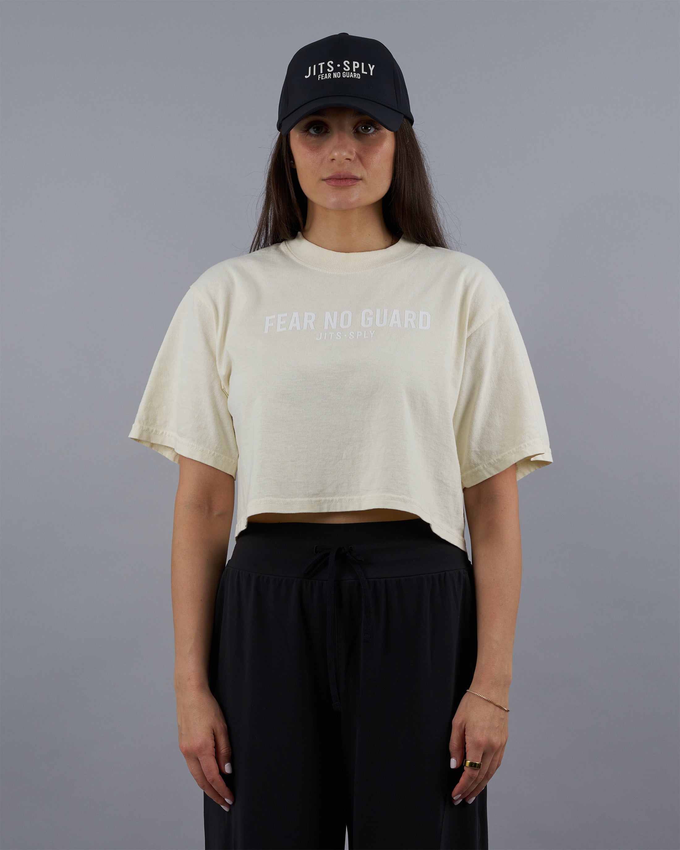Fear No Guard - Cream Crop Top