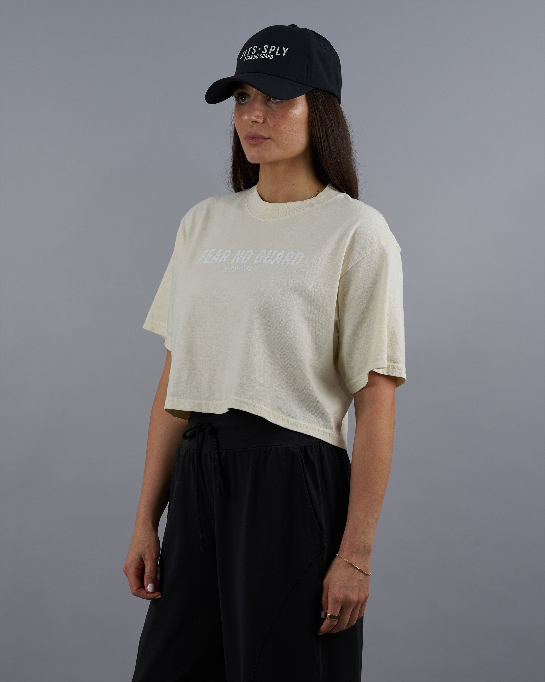 Fear No Guard - Cream Crop Top