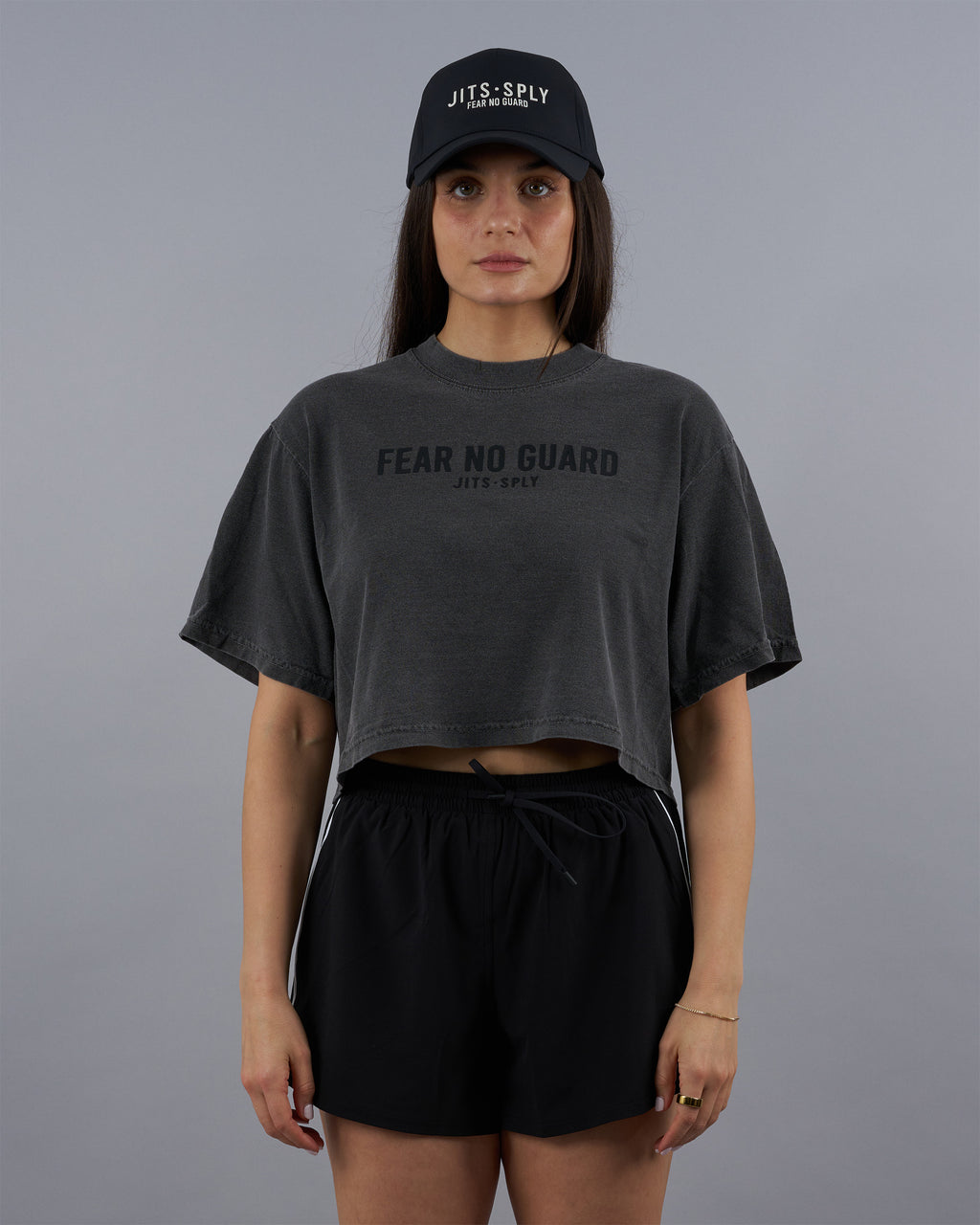 Fear No Guard - Gray Crop Top