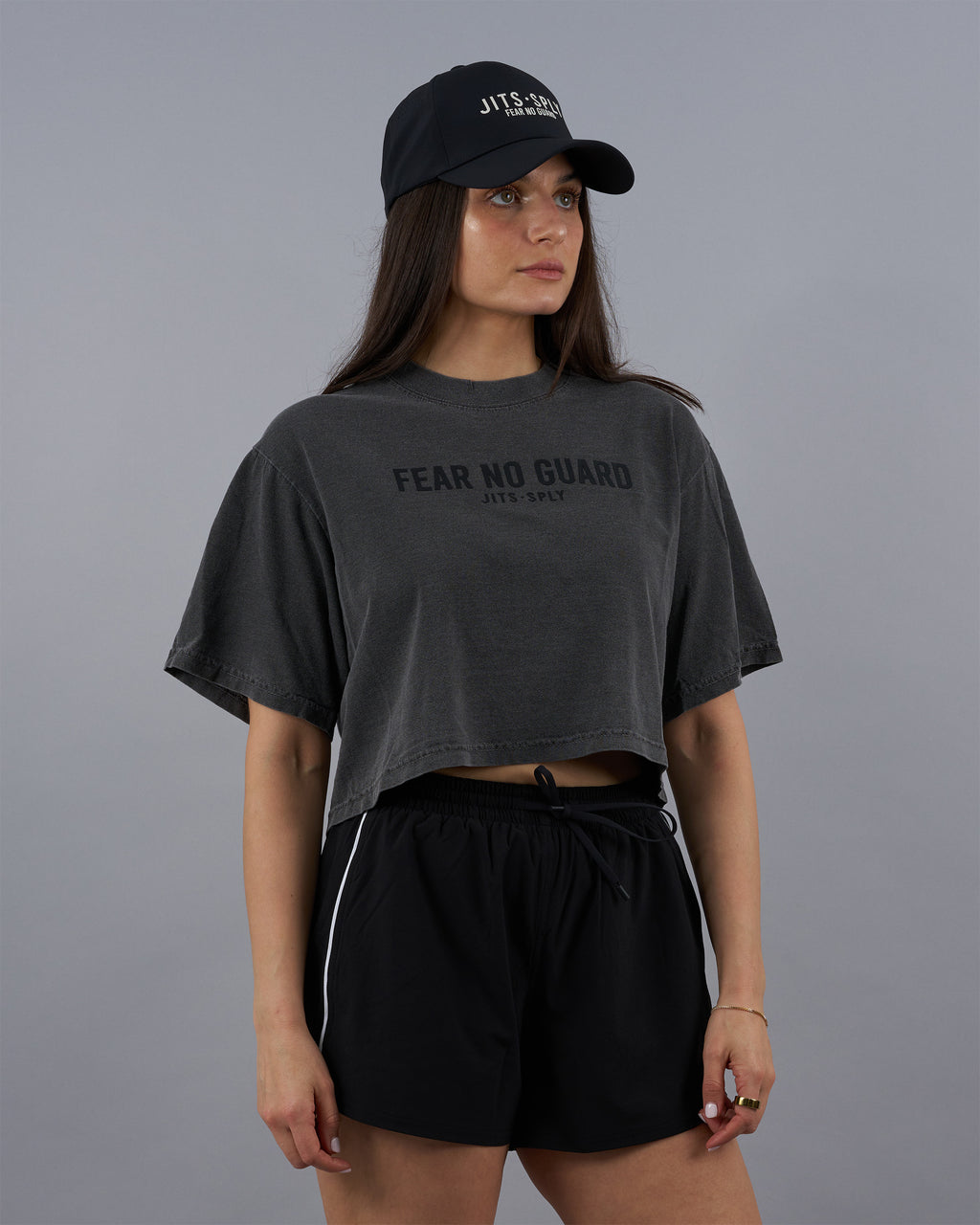 Fear No Guard - Gray Crop Top