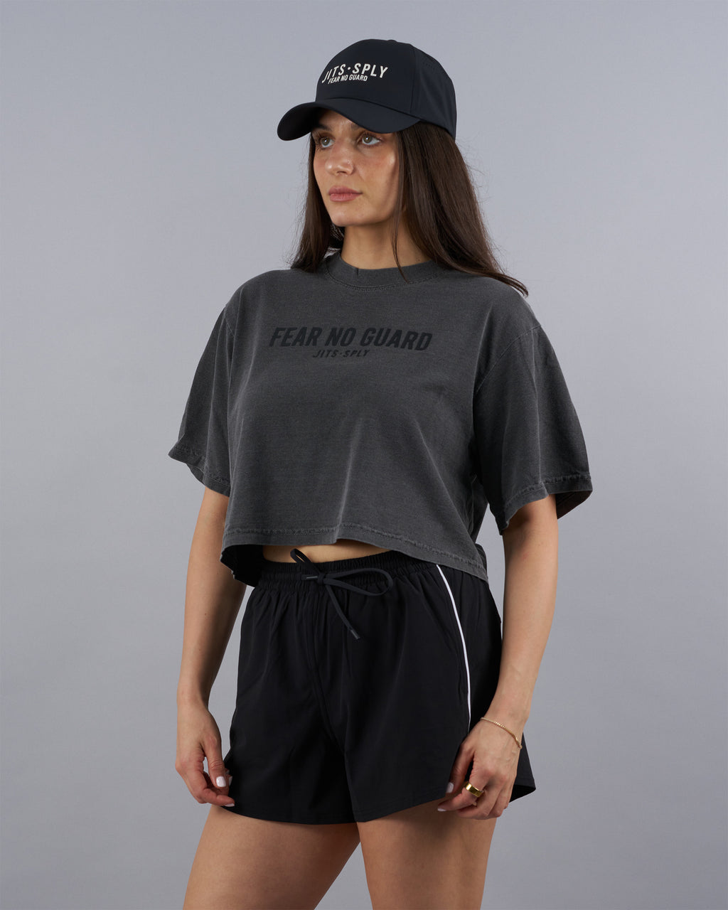 Fear No Guard - Gray Crop Top